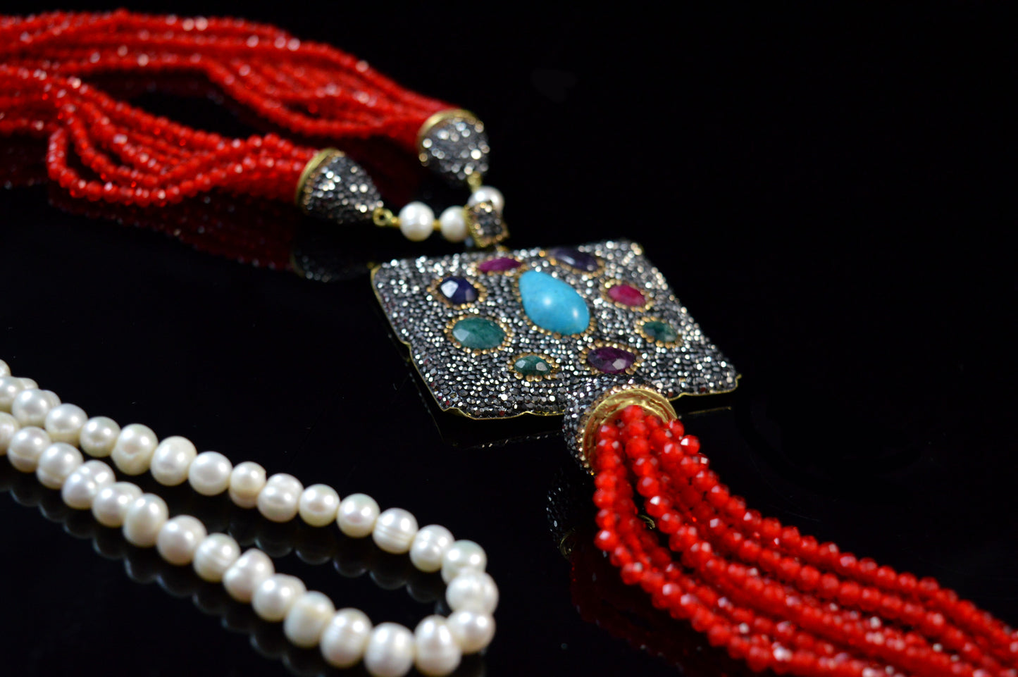 Red Multi Necklace