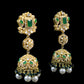 Emerald gold Jhumkas