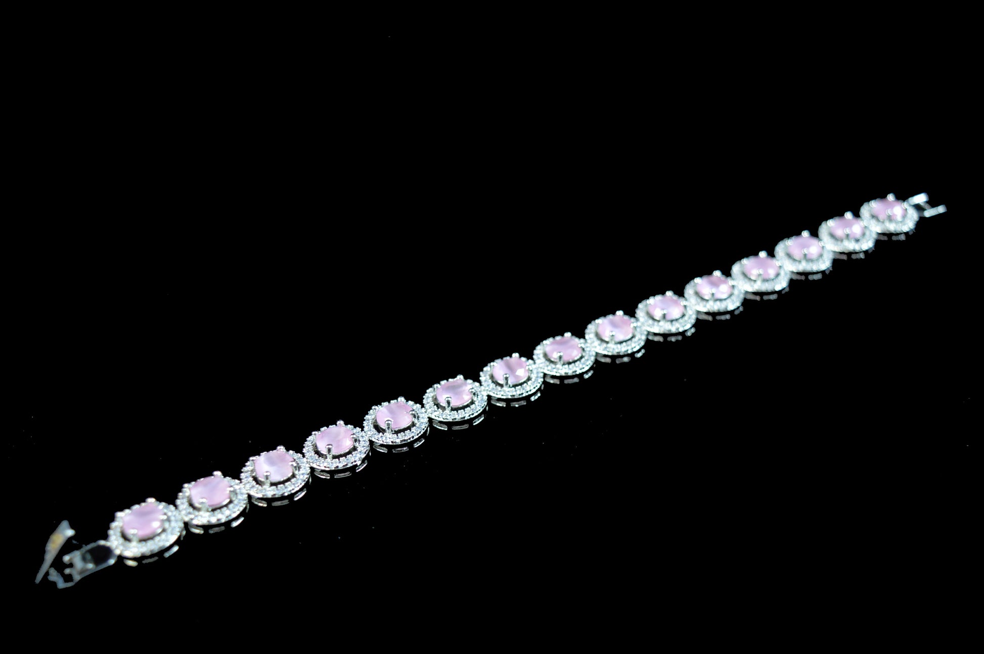 American diamond pink bracelet