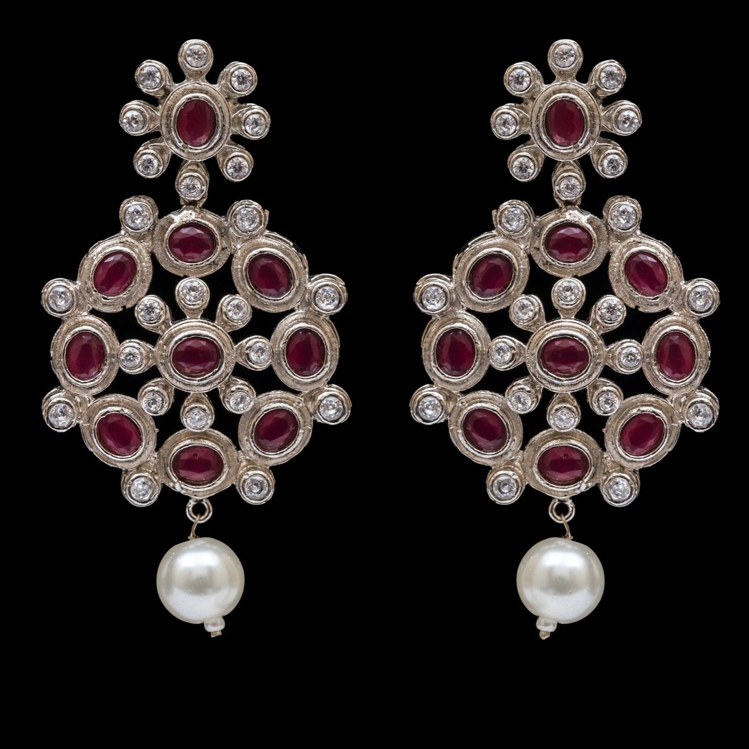 Gold plated american diamond earrings deals