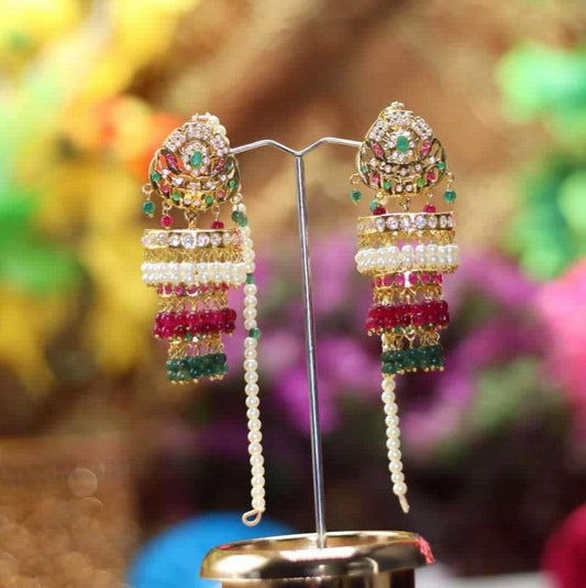 Chandelier gold Jhumkas