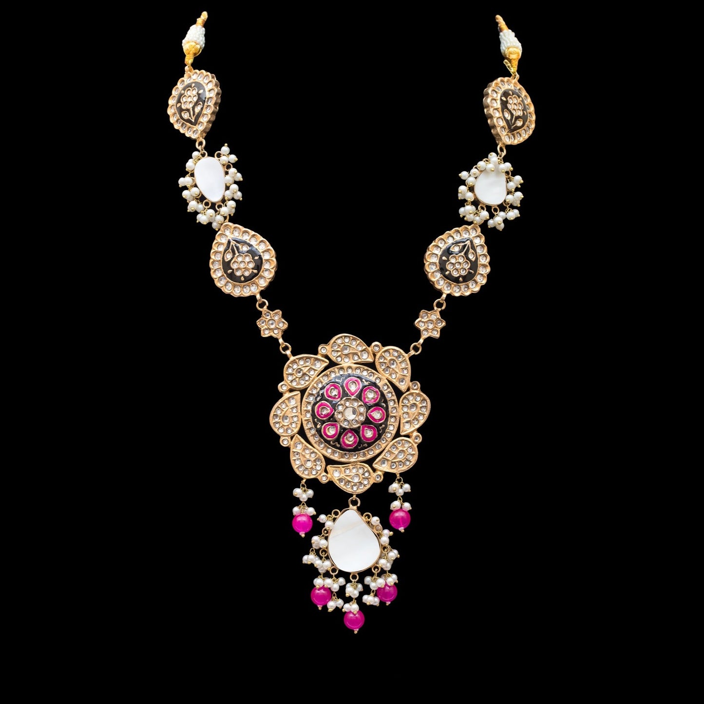 Kundan Meena Necklace