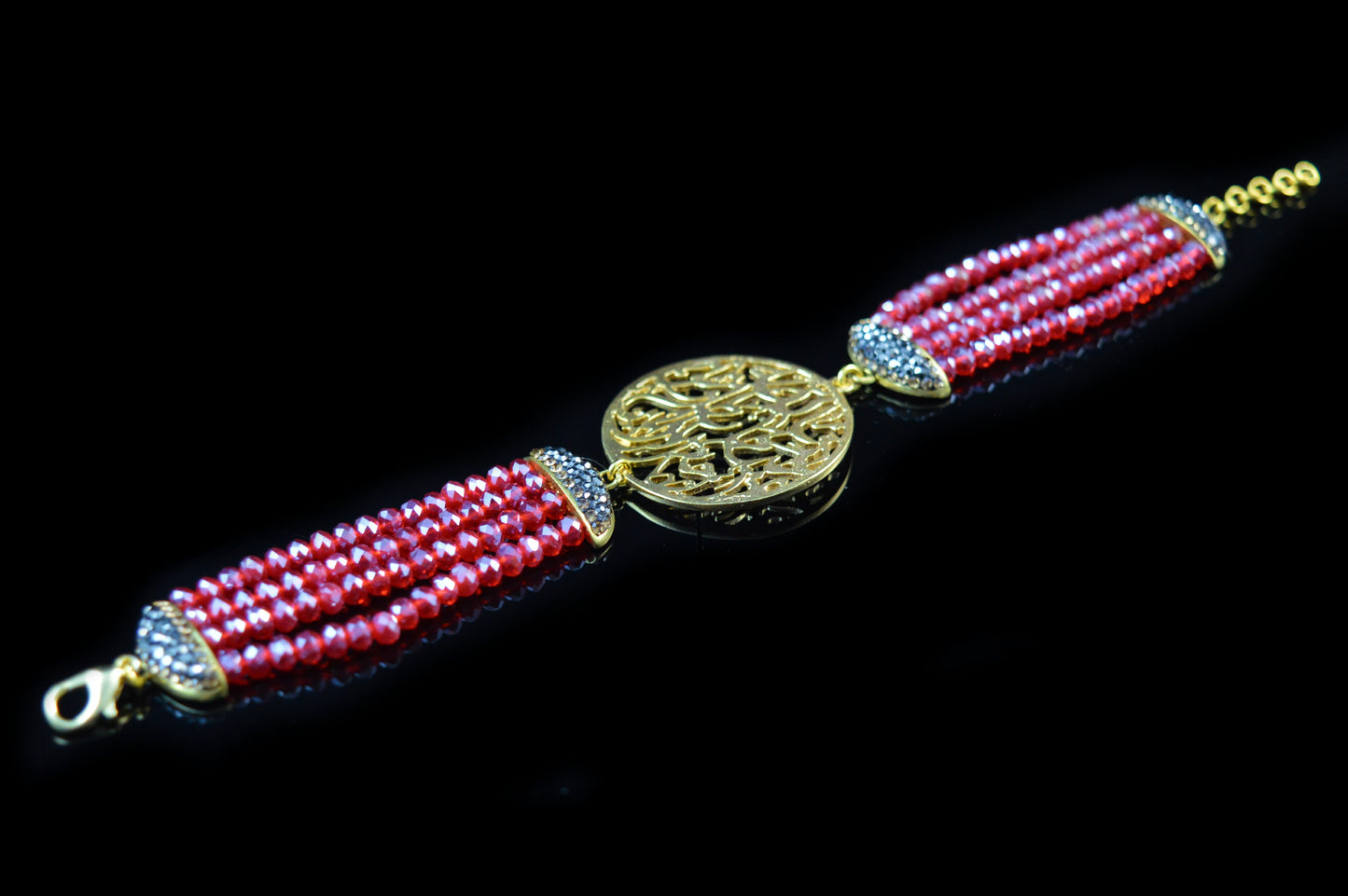 Calligraphic Bead Bracelet