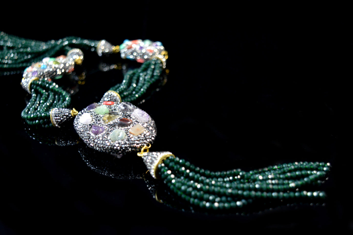 Emerald Multi Stone Necklace