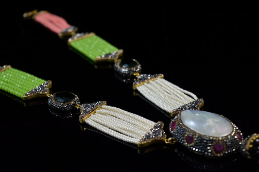 Multi Bead Taş Necklace
