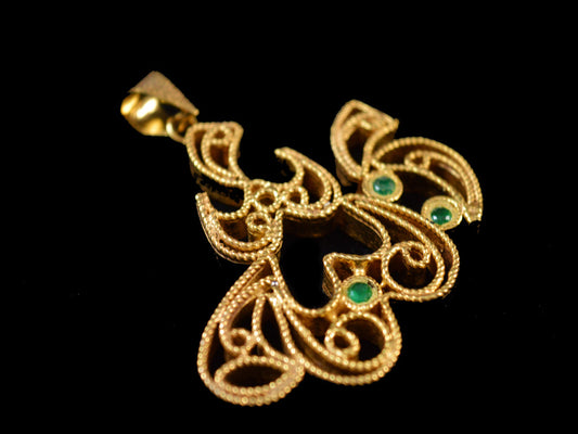 Emerald Allah Pendant