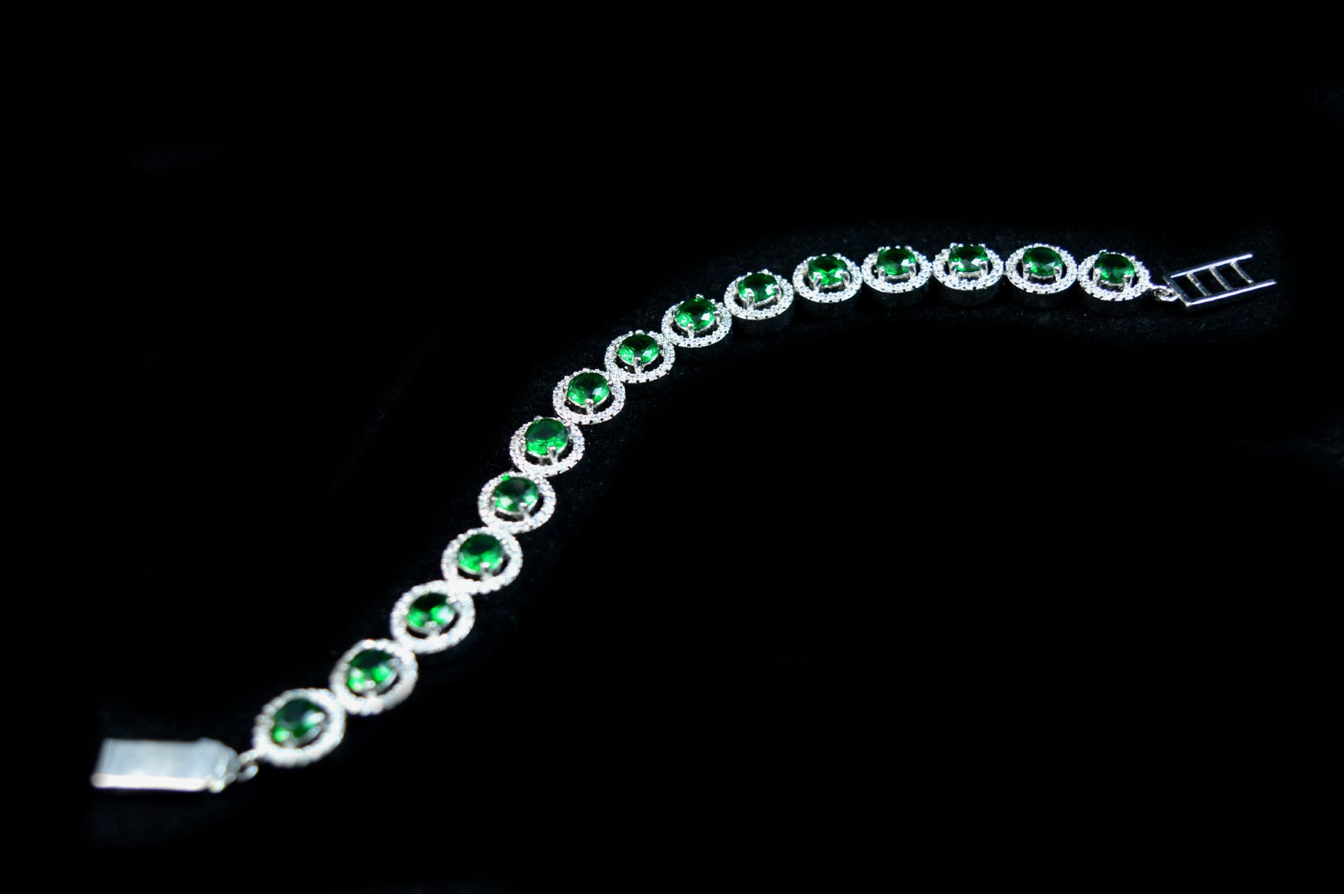 American diamond green bracelet