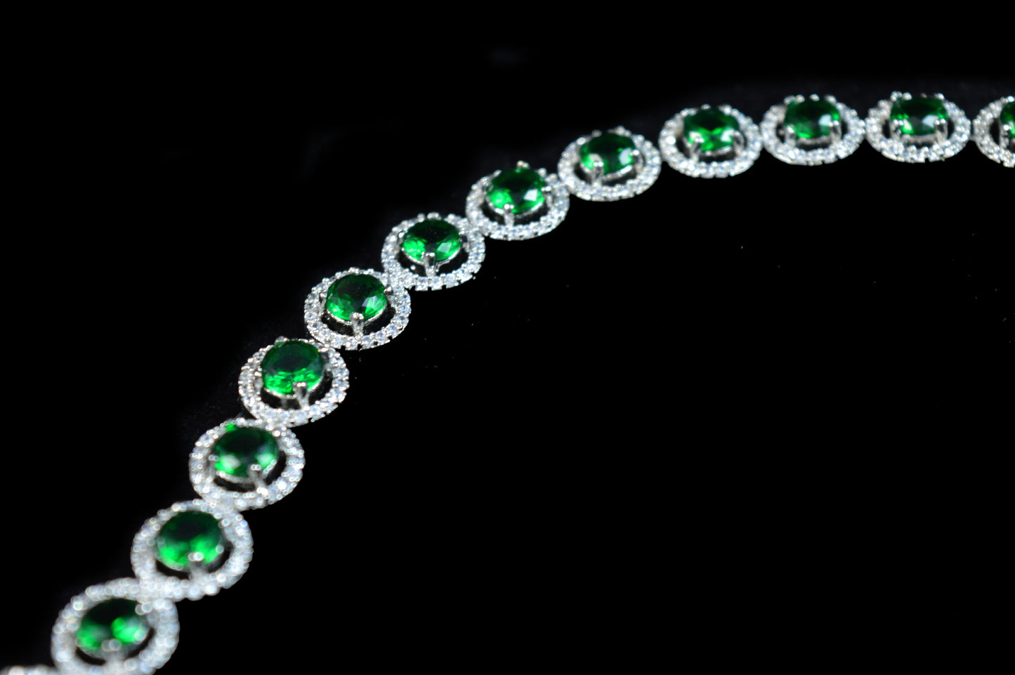 American diamond green bracelet