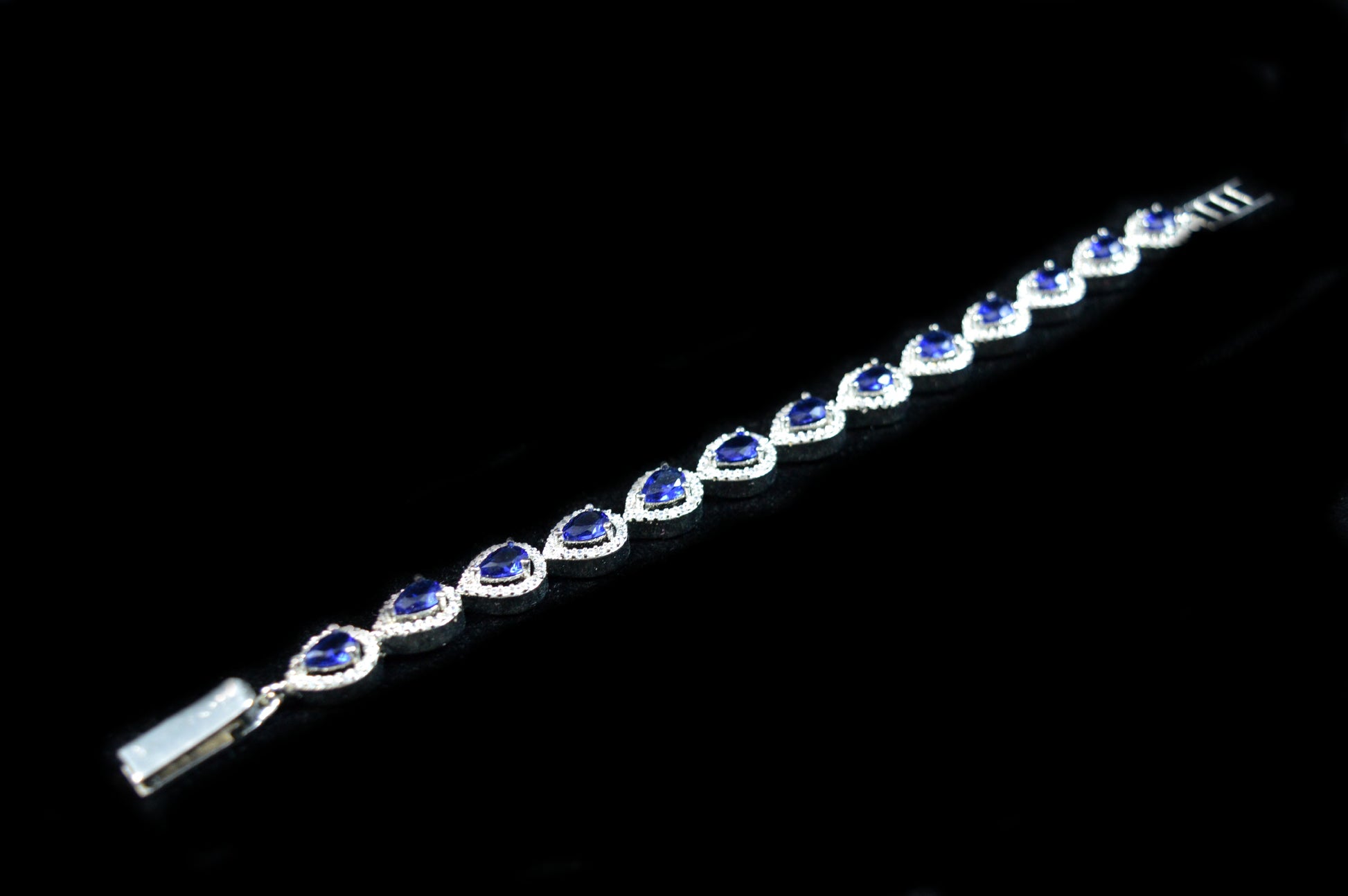 American diamond blue bracelet