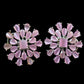 Pink Fleur Stud Earrings  American Diamonds