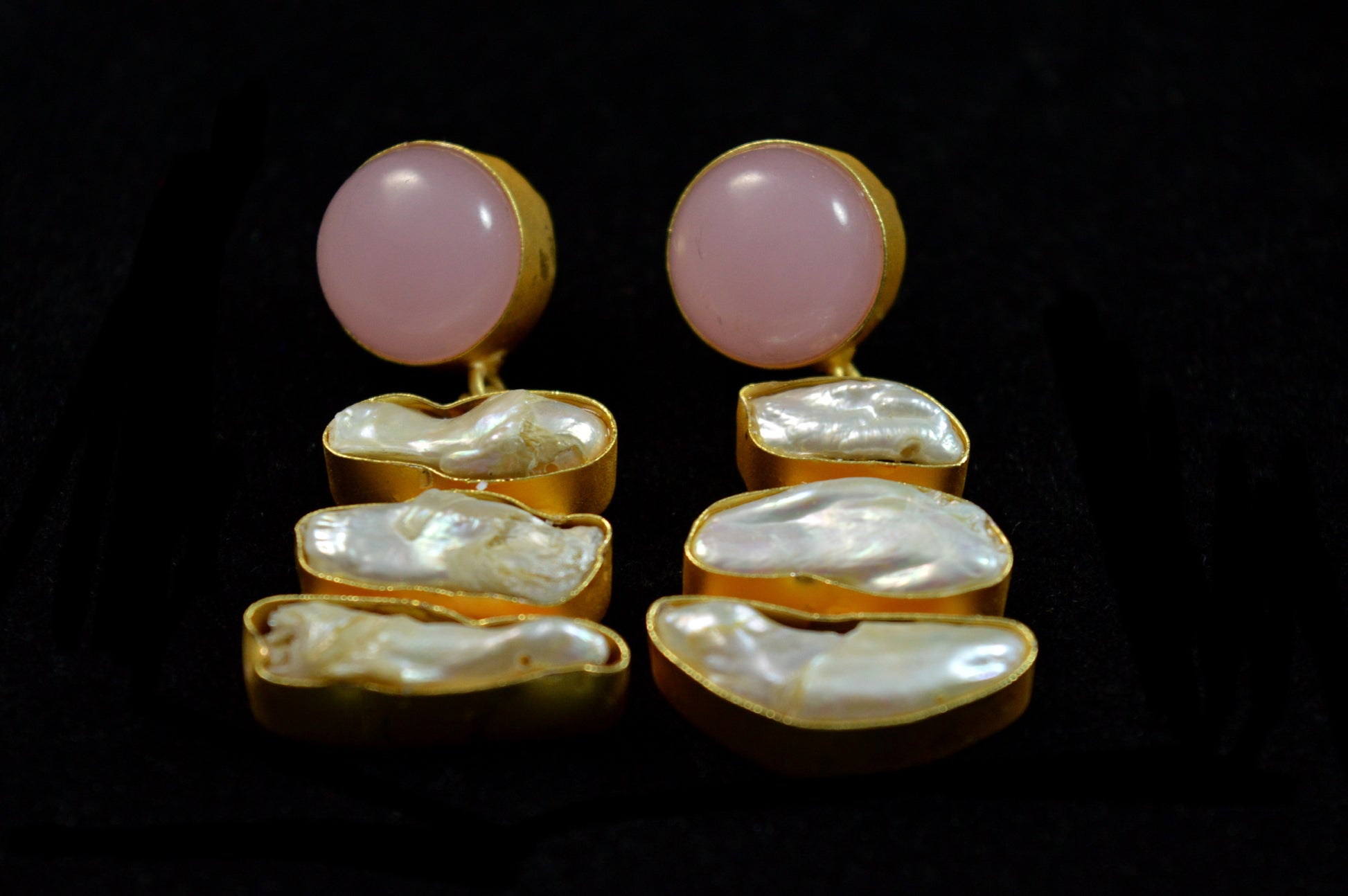 Light Pink Baroque Earrings