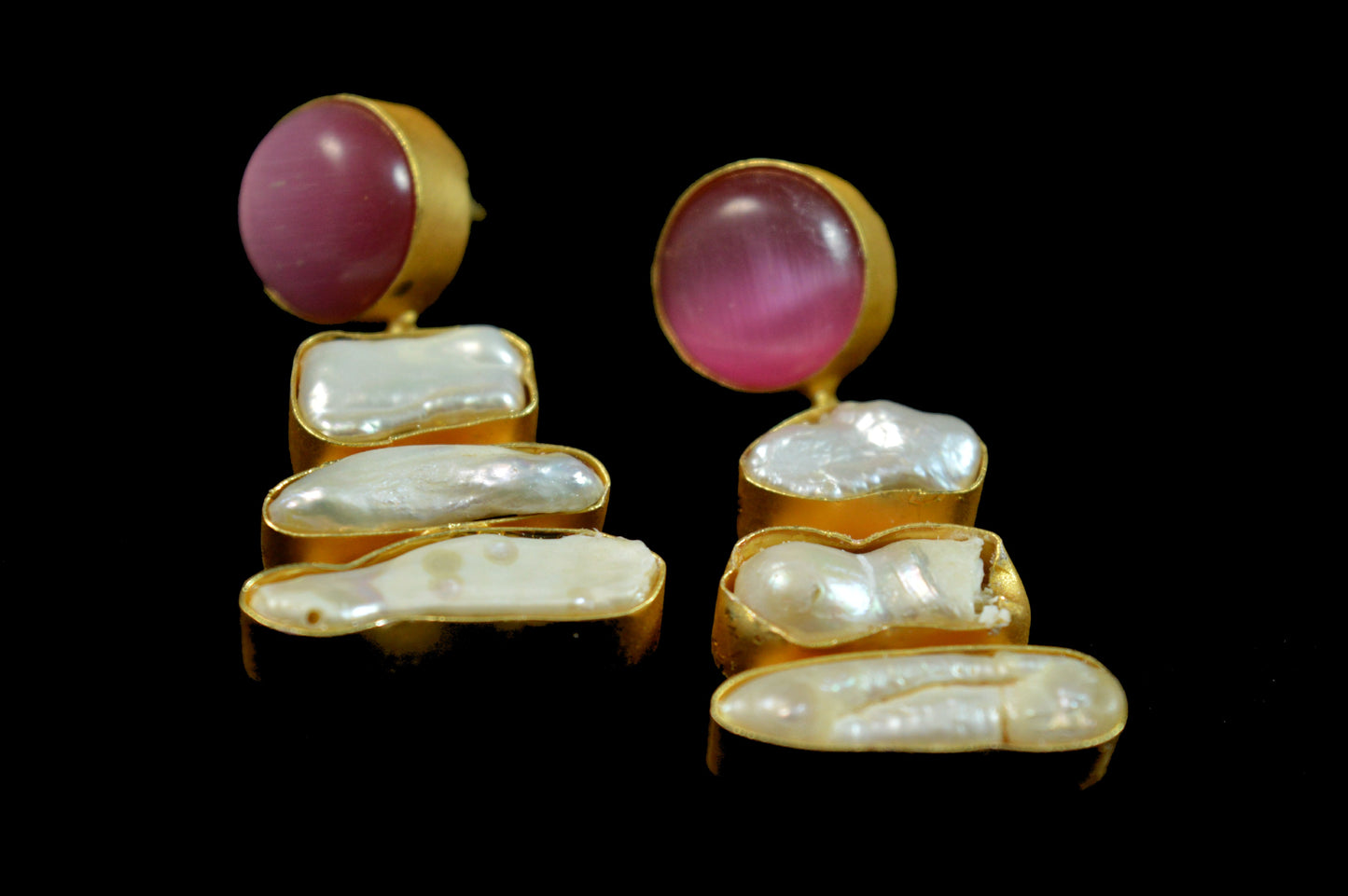 Pink Baroque Earrings